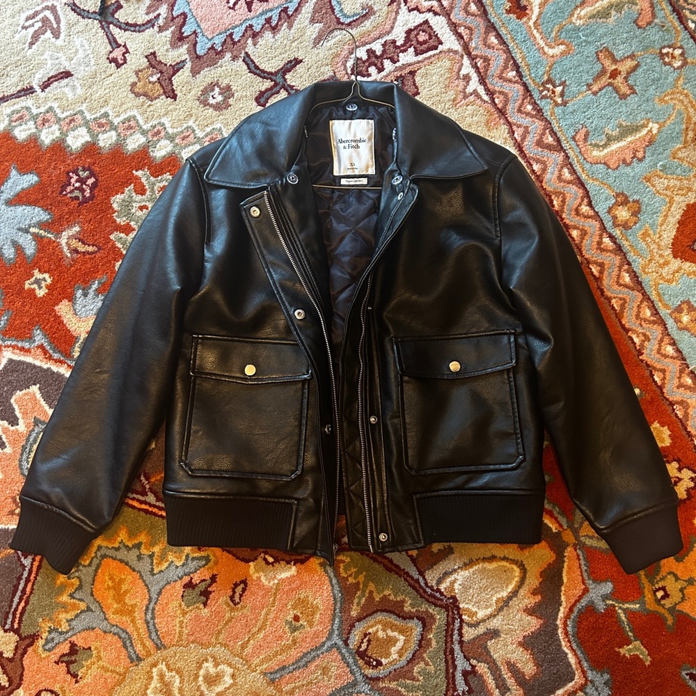 Abercrombie & Fitch Black Leather Jacket